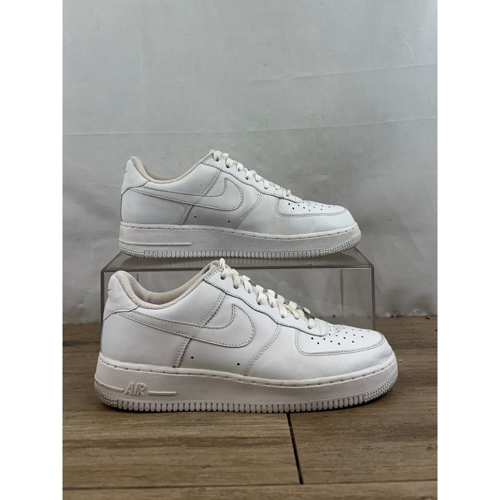 Nike Air Force 1 Low White Leather Sneakers Men US 8.5 EUR 42